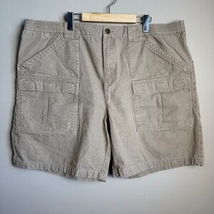 Cabela's Men's Canvas Cargo Hiking Shorts Tan Size 44 Outdoor Utility Festival